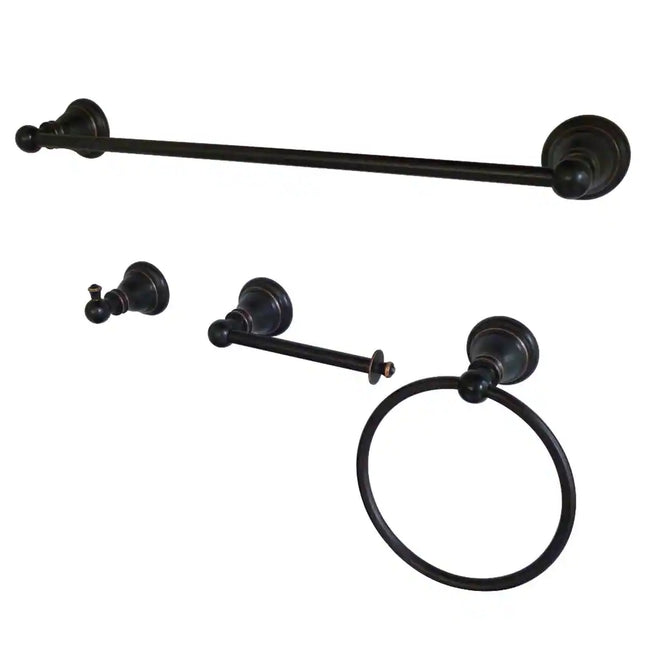 4 Piece American Classic Bathroom Hardware Set Towel Bar Towel Ring Hook