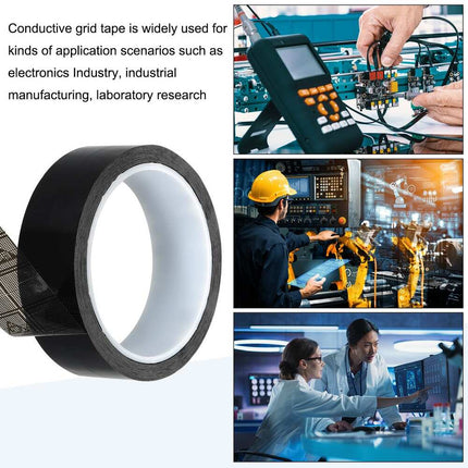 Antistatic Conductive Adhesive ESD Tape for Electronics, 1 Inch x 39 Yards, Grid Pattern