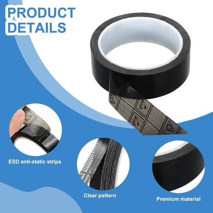 Antistatic Conductive ESD Tape – Black, Grid Adhesive for Electronics
