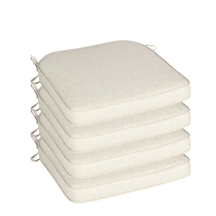 Set of 4 Outdoor Dining Chair Cushions – Waterproof 18"x19" Patio Seats