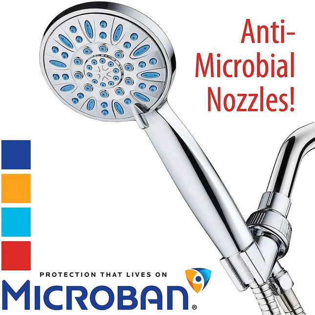 High-Pressure 4" Hand Shower with Microban Antimicrobial Protection