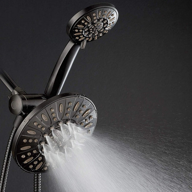 Oil Rubbed Bronze 7-Inch 3-Way Rainfall Shower Head Combo System