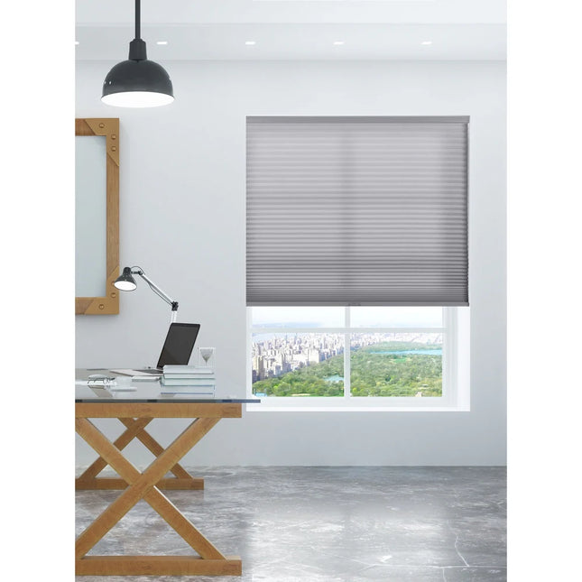 Grey Light-Filtering Cordless Cellular Shades – Window Privacy & Style