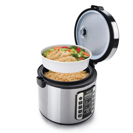 20-Cup Digital Rice Cooker & Food Steamer – Cool-Touch Design