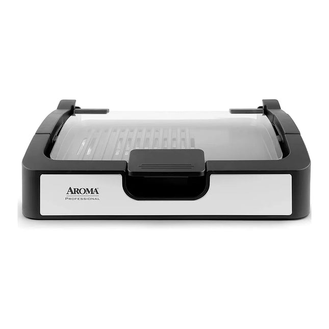 Housewares 17x13 Inch Black Smokeless Indoor Electric Grill for Home Use