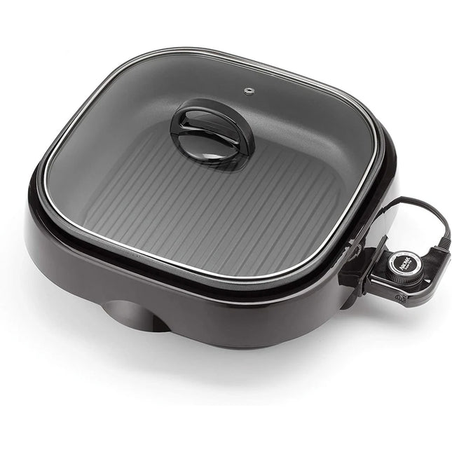 Housewares Grillet 4Qt Electric Indoor Grill 3-in-1 Portable Kitchen Grill