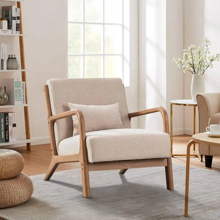 Aston Modern Solid Wood Accent Chair – Stylish Living Room Seating