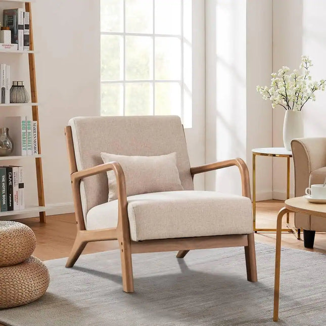Aston Modern Solid Wood Accent Chair – Stylish Living Room Seating