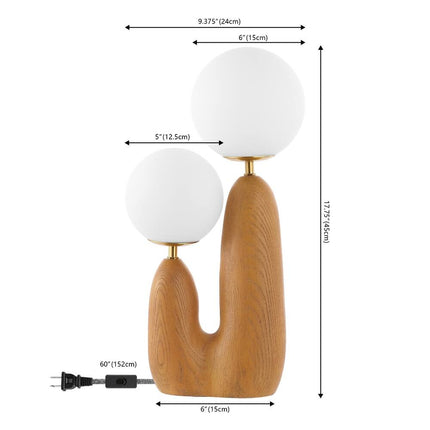 Modern Bohemian Astra LED Table Lamp 17.75 Inch Danish Cactus Style Light