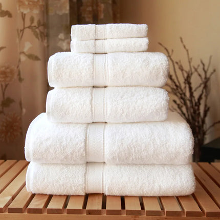 6-Piece Turkish Cotton Towel Set, Soft and Durable Bath and Hand Towels