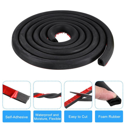 Black Automotive Weather Stripping – Fits Home & Vehicle Applications