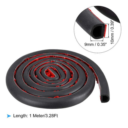 Automotive Weather Stripping Seal, Flexible Rubber Trim for Car, Home & Door Applications