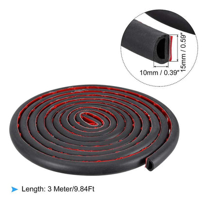 Automotive Weather Stripping Seal, Flexible Rubber Trim for Car, Home & Door Applications
