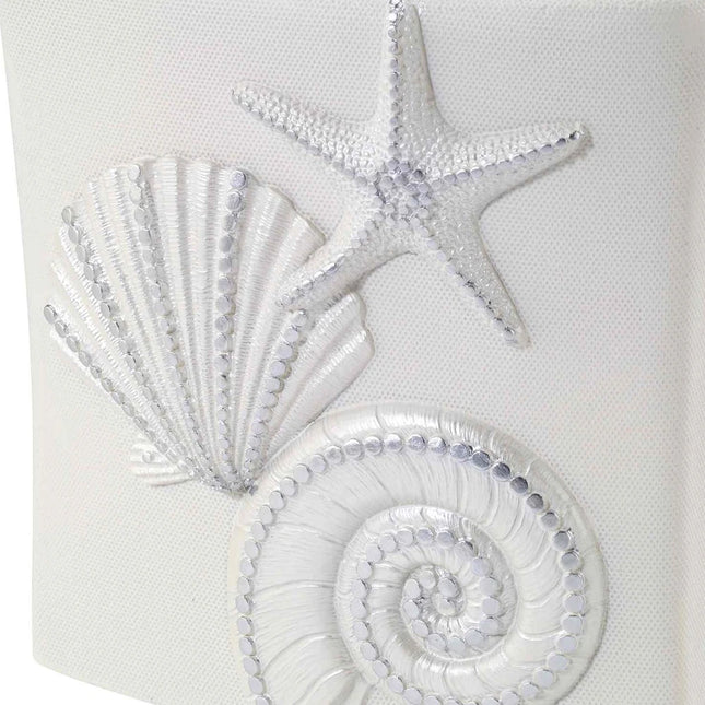 Ivory Sequin Shells Tissue Cover Decorative Bathroom Tissue Box Holder