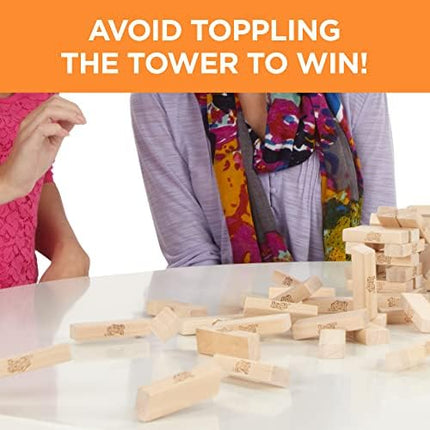 Hasbro Jenga Wooden Block Game – Family & Party Fun for Kids 6+