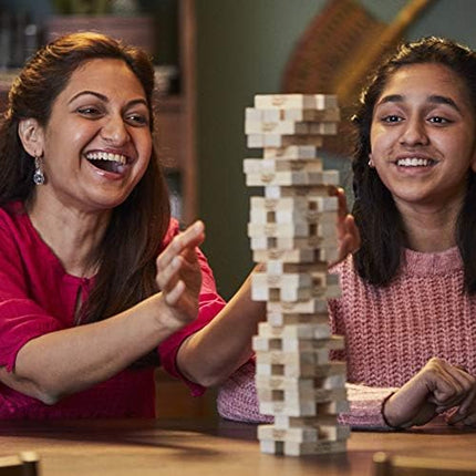 Hasbro Jenga Wooden Block Game – Family & Party Fun for Kids 6+