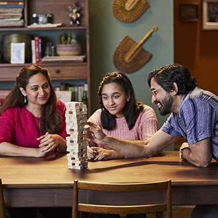 Hasbro Jenga Wooden Block Game – Family & Party Fun for Kids 6+