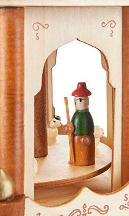 BRUBAKER Wooden Nativity Play Pyramid 18" – Classic 3-Tier Christmas Carousel