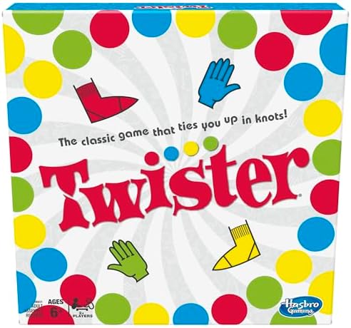 Hasbro Twister Party Game – Indoor & Outdoor Fun for Kids 6+ Players