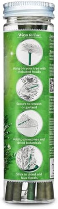 White Winter Fir Scent Sticks – Scentsicles Holiday Ornaments with Hooks (6 Pack)