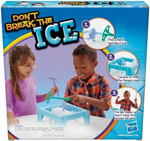 Hasbro Don’t Break The Ice – Classic Family Game for Kids 3+, 2-4 Players