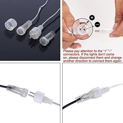 LED Meteor Shower Lights by Aukora – 8 Tubes 192 LEDs for Outdoor Holiday Decor