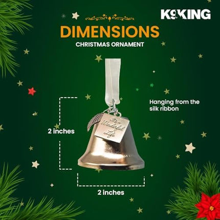 Stainless Steel Angel Bell Ornament – It’s a Wonderful Life Inspired Design