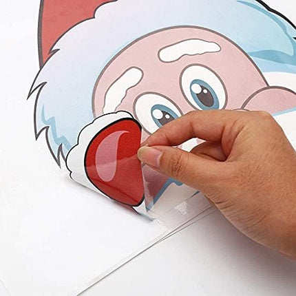 Holiday Snowflake Window Clings 300PCS – Xmas Santa & Reindeer Glass Decals