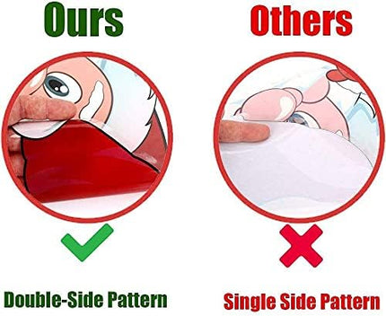 Holiday Snowflake Window Clings 300PCS – Xmas Santa & Reindeer Glass Decals