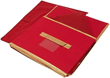 Holiday Jumbo Storage Box by Simplify – Red Collapsible Seasonal Organizer