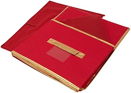 Holiday Jumbo Storage Box by Simplify – Red Collapsible Seasonal Organizer