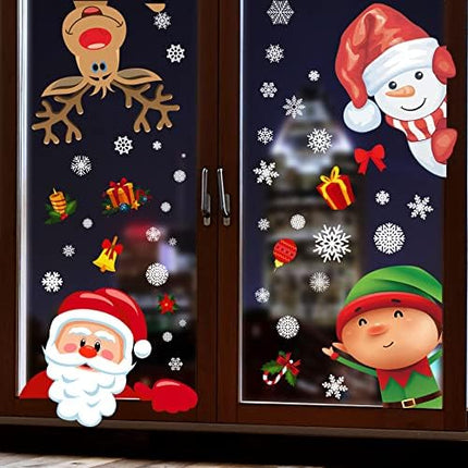 Holiday Window Clings – Christmas Snowflake Stickers for Home, Office & School