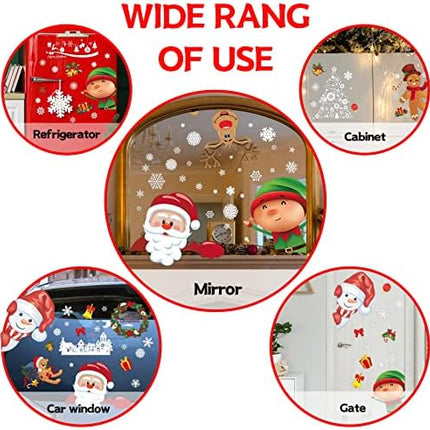 Holiday Window Clings – Christmas Snowflake Stickers for Home, Office & School