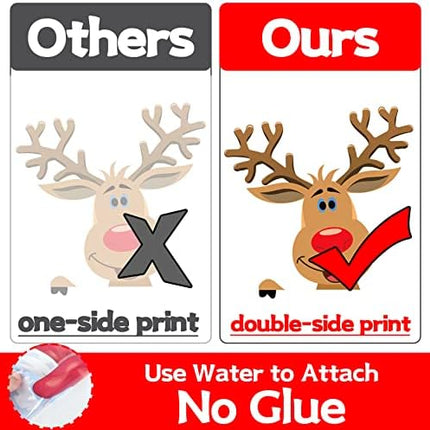 Holiday Window Clings – Christmas Snowflake Stickers for Home, Office & School