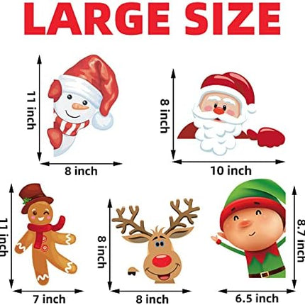 Holiday Window Clings – Christmas Snowflake Stickers for Home, Office & School