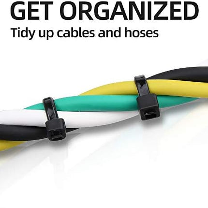 4" Cable Ties 1000 Pcs – Upgrade Nylon Self-Locking Zip Ties for Indoor/Outdoor