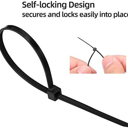 4" Cable Ties 1000 Pcs – Upgrade Nylon Self-Locking Zip Ties for Indoor/Outdoor
