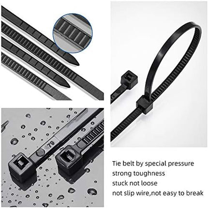 4" Cable Ties 1000 Pcs – Upgrade Nylon Self-Locking Zip Ties for Indoor/Outdoor