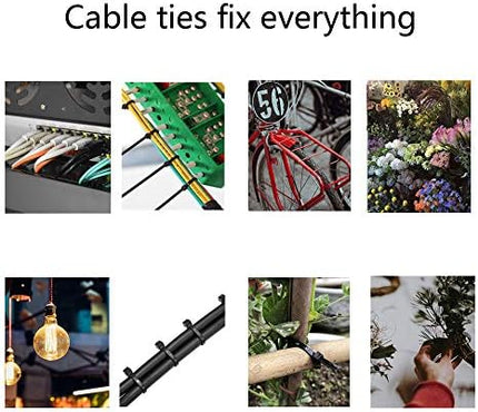 4" Cable Ties 1000 Pcs – Upgrade Nylon Self-Locking Zip Ties for Indoor/Outdoor