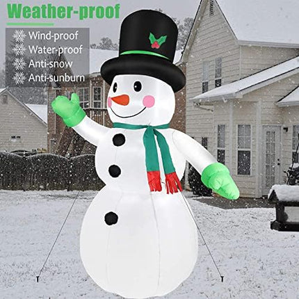 7FT Lighted Snowman Inflatable – Outdoor Xmas Blow-Up for Lawn, Patio & Parties