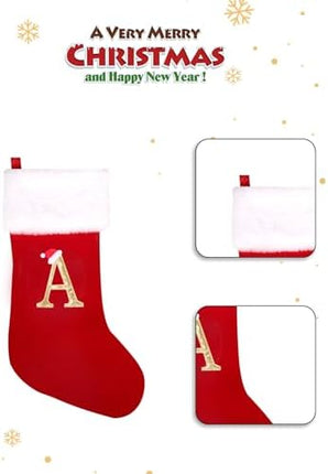 Super Soft 20" Xmas Stockings – Monogram Rustic Holiday Fireplace Decor