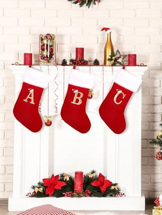 Super Soft 20" Xmas Stockings – Monogram Rustic Holiday Fireplace Decor
