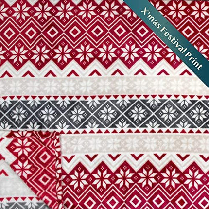 PAVILIA Red Snowflake Christmas Blanket – Cozy Plush Winter Throw 60x80