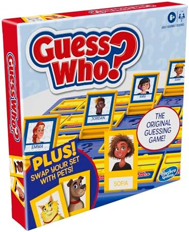 Hasbro Guess Who? Board Game – Original Kids Game with People & Pets Cards 6+