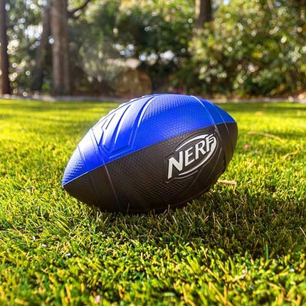 Nerf Pro Grip Football – Blue Foam Ball for Kids, Easy Catch & Throw