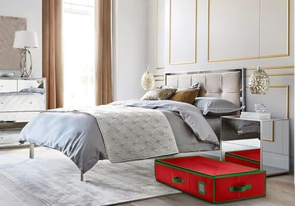 Christmas Wrapping Paper Storage Bag – Large 24-Roll Organizer with Pockets