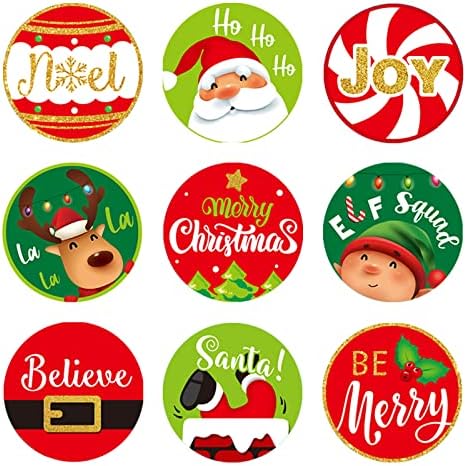 Santa Christmas Candy Stickers 504pcs – Mini Round Labels for Winter Parties
