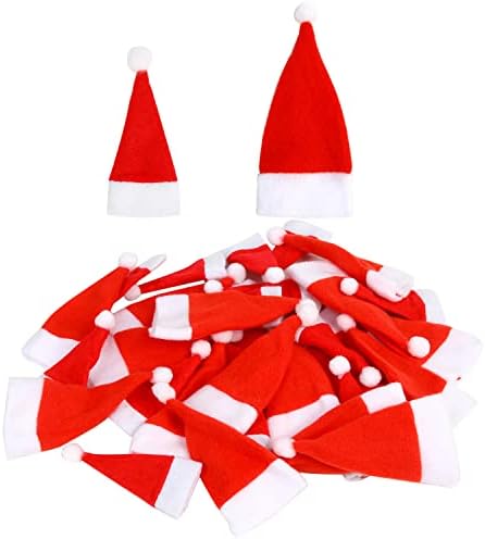 Christmas Mini Santa Hats 36pcs – Wine Bottle & Treat Covers for Festive Crafting