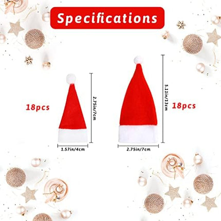 Christmas Mini Santa Hats 36pcs – Wine Bottle & Treat Covers for Festive Crafting