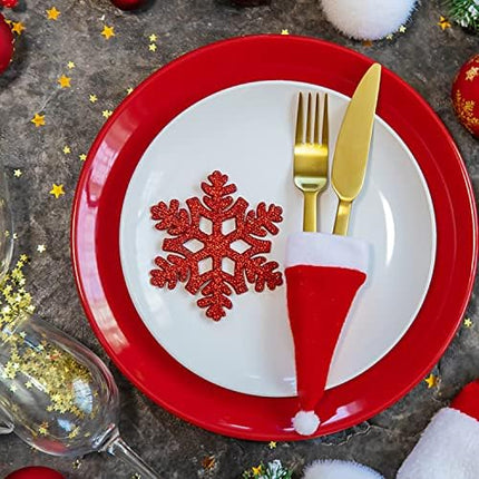 Christmas Mini Santa Hats 36pcs – Wine Bottle & Treat Covers for Festive Crafting